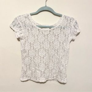 Vintage express sheer lace shirt